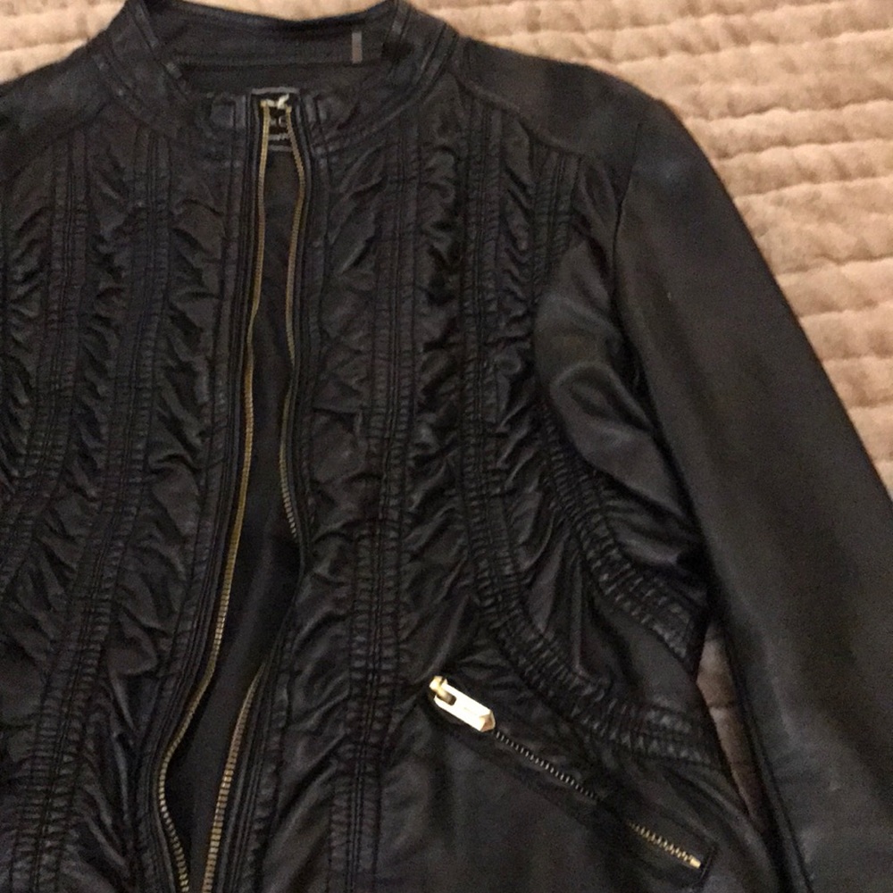 Hawke & Co pleather black jacket size M